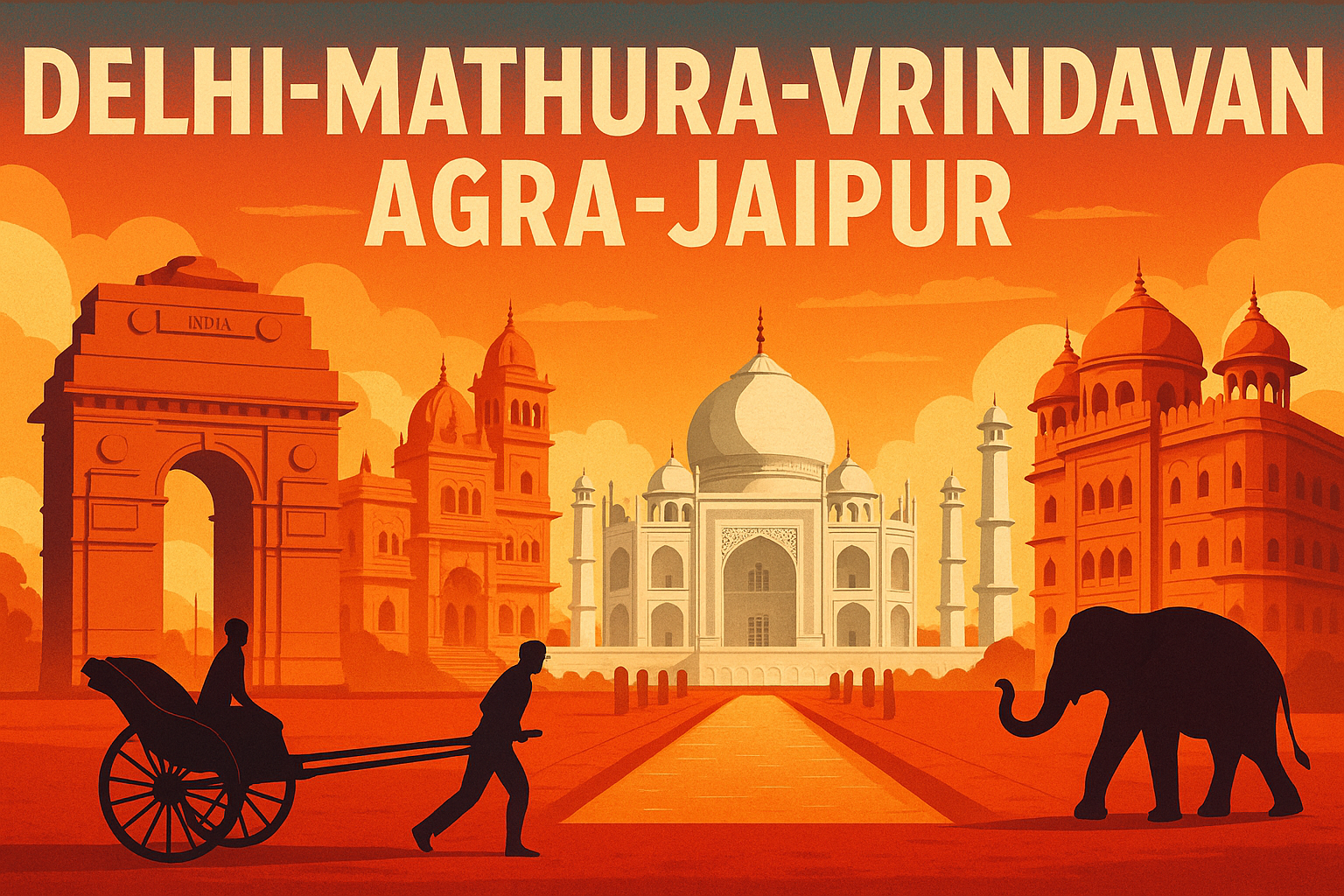Delhi-Mathura-Vrindavan-Agra-Jaipur